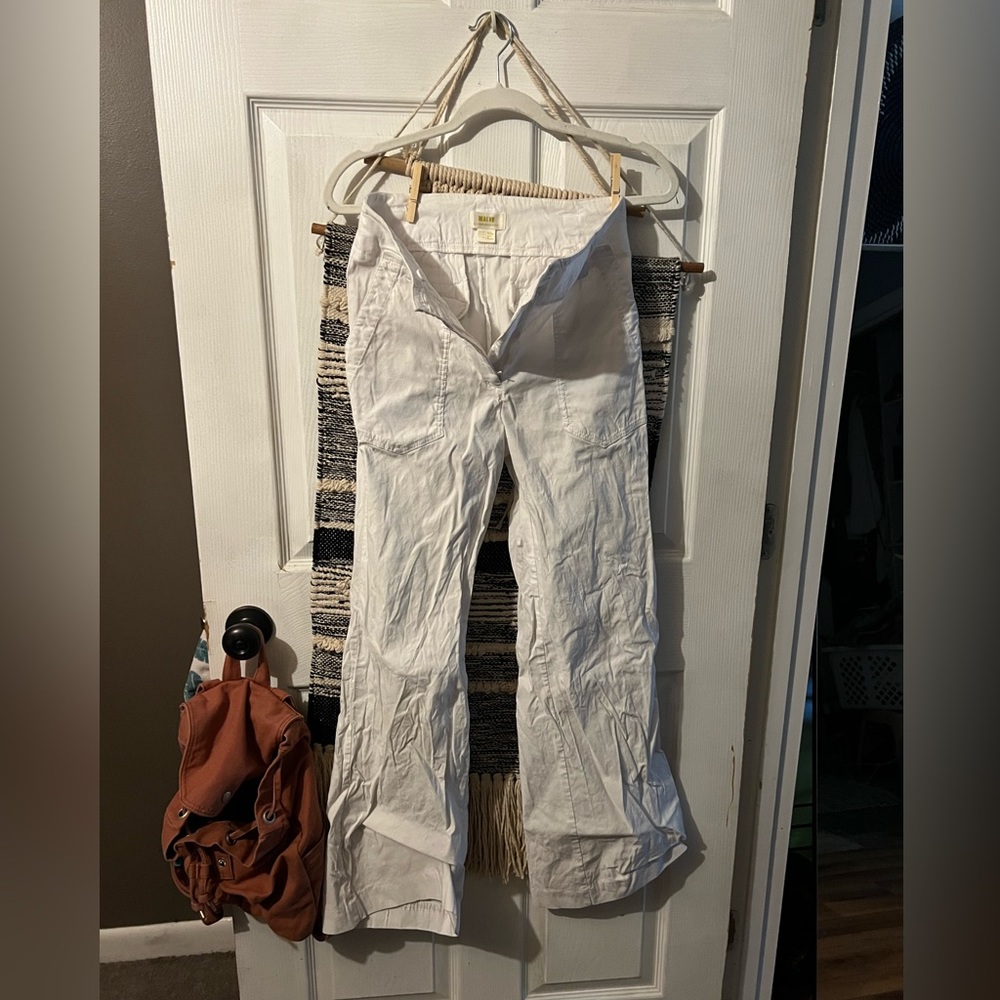 Maeve by Anthropologie Sailor Style White Cargos